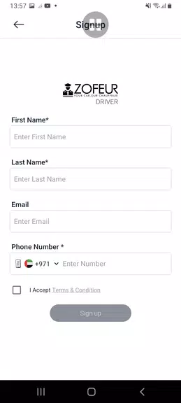 Zofeur - Driver App Ekran Görüntüsü 1