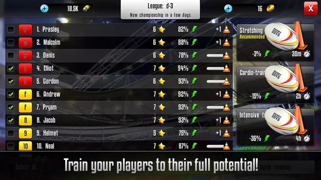 Rugby Manager Screenshot 3