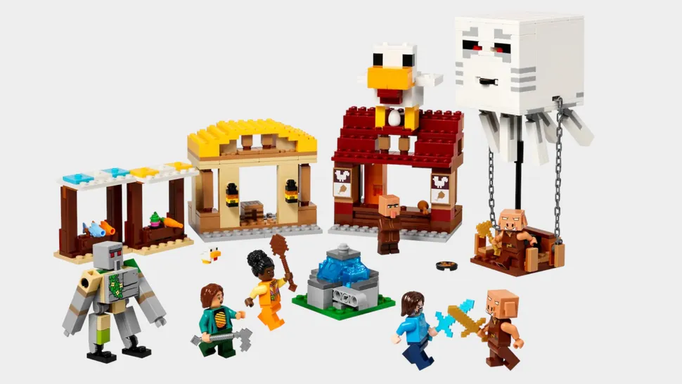 LEGO GHAST BALLOON VILLAGE ATTACK SET