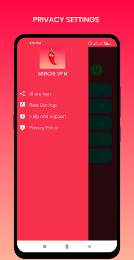 Mirchi VPN - Private & Fast Captura de pantalla 2