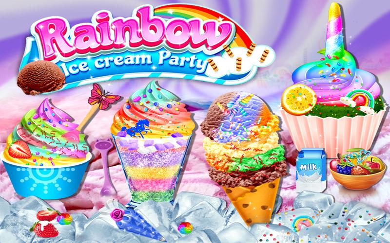 Rainbow Ice Cream Party Screenshot 0