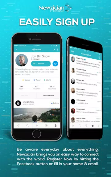 Newzician - Social news app Tangkapan skrin 1