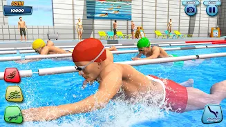 Aqua swimming pool racing 3D Tangkapan skrin 3