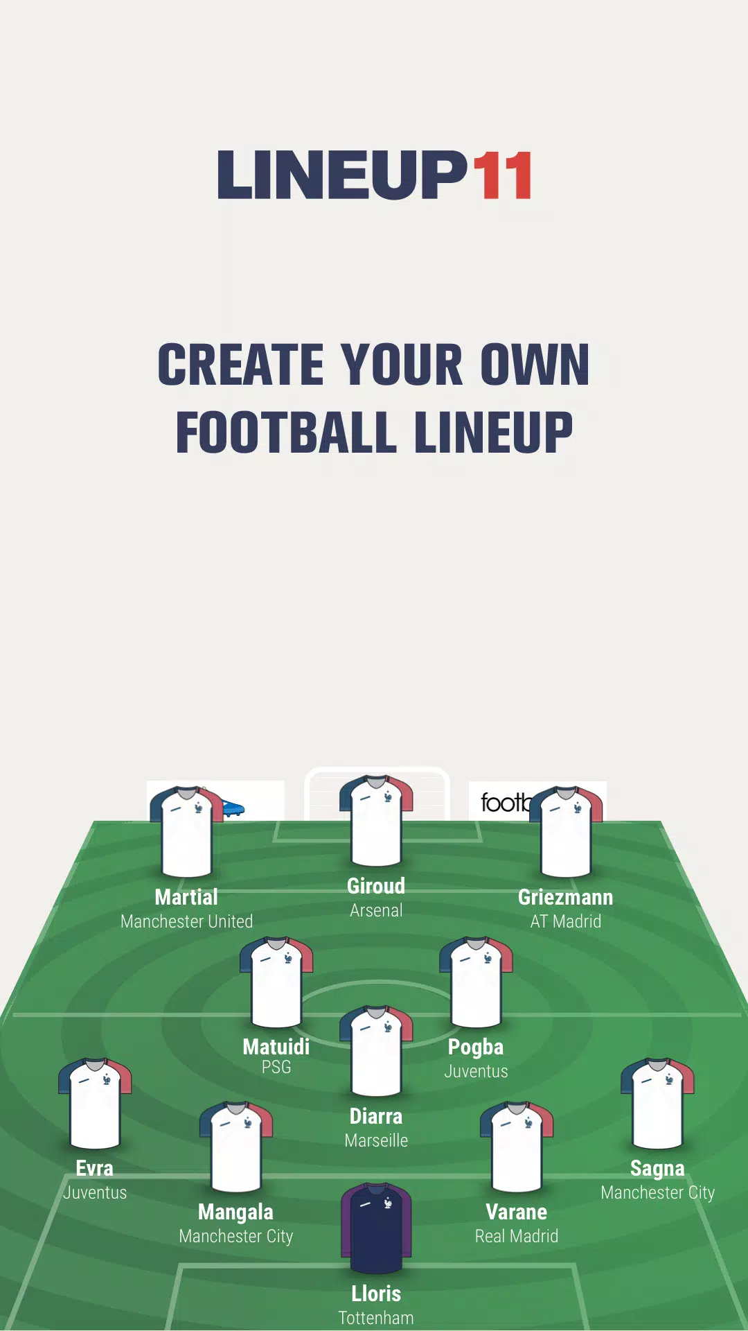 LINEUP11: Football Lineup Screenshot 0