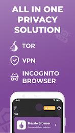 Private Onion Browser + VPN Captura de tela 0