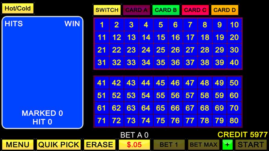 Keno 4 Card Tangkapan skrin 2