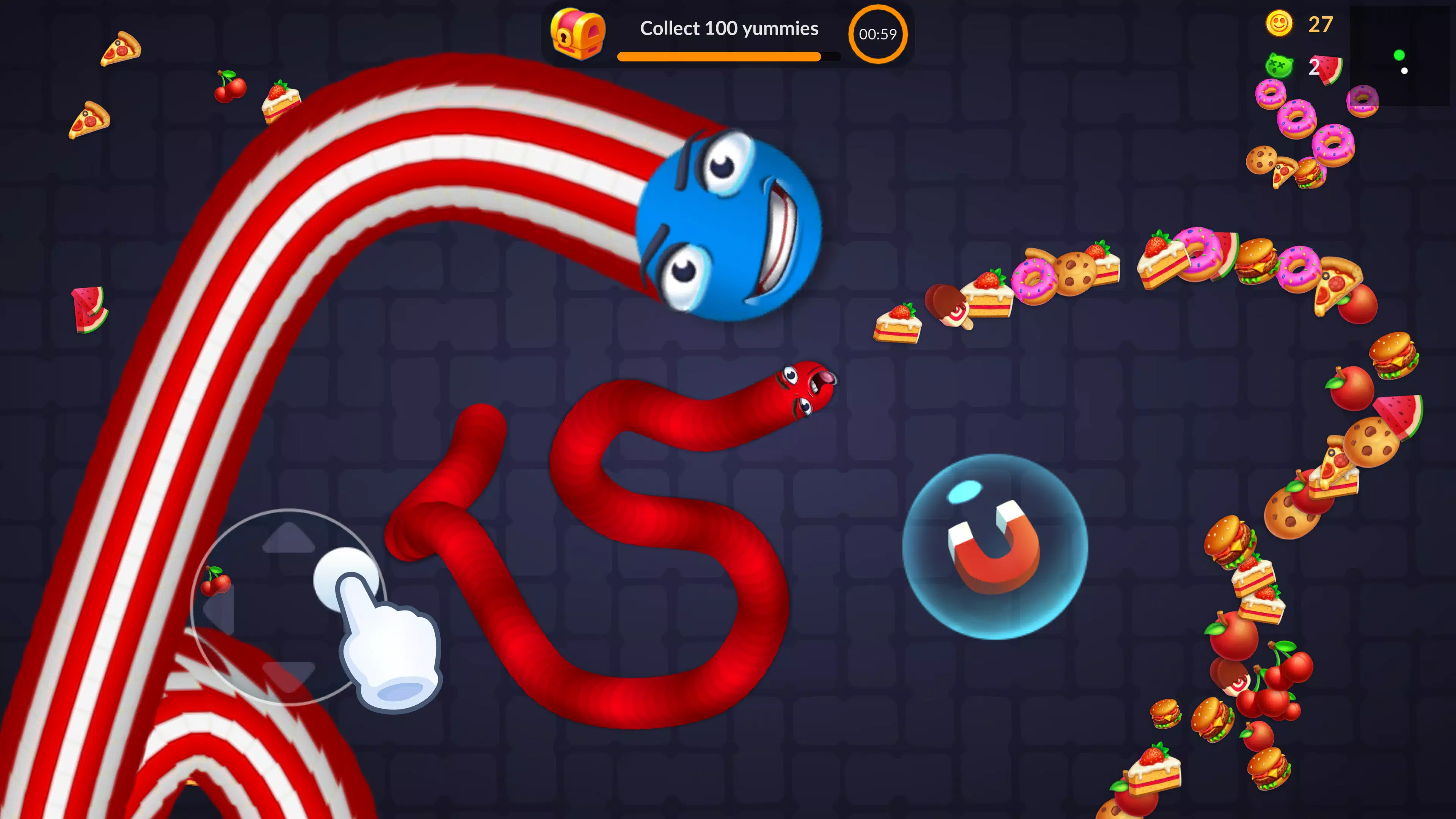 Schermata Snake vs Worms: Fun .io Zone 2