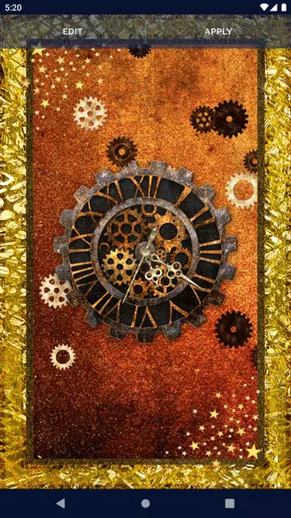 Steampunk Clock Wallpaper Ekran Görüntüsü 2