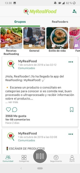 MyRealFood: Escáner y recetas स्क्रीनशॉट 2