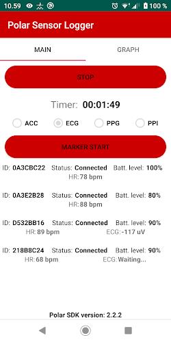 Polar Sensor Logger Schermafbeelding 0