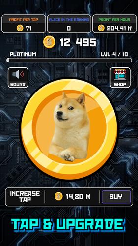 Crypto Clicker Doge Coin Idle ဖန်သားပြင်ဓာတ်ပုံ 0