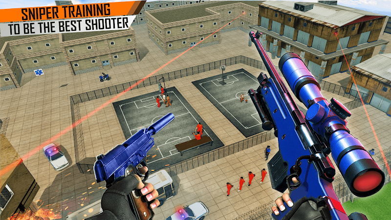 Prisoner Sniper Shooting 3D Gun Games Captura de pantalla 2