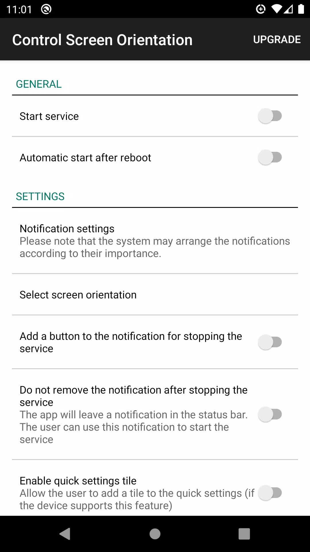 control screen rotation スクリーンショット 0