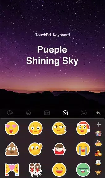 Purple Sky Keyboard Theme Tangkapan skrin 2