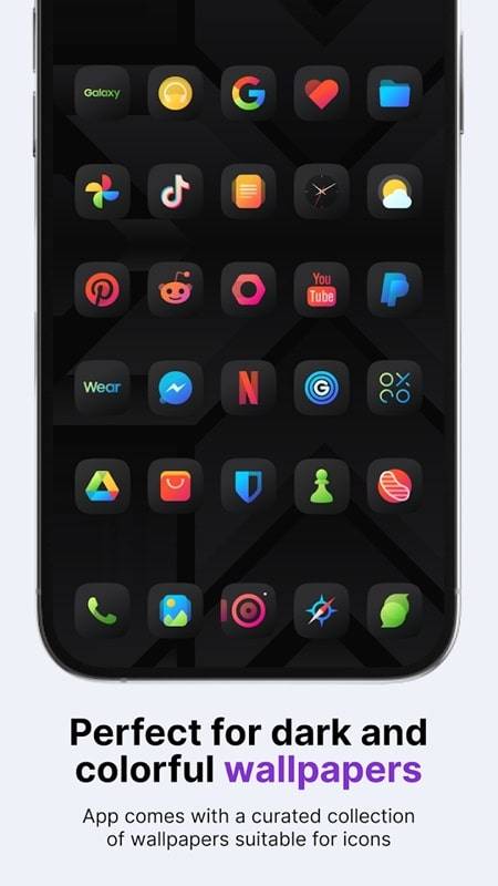 Athena Dark Icon Pack Tangkapan skrin 1