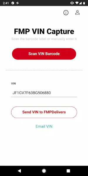 FMP Vin Scan for FMPDelivers by DST Скриншот 1