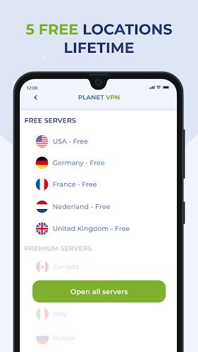 Free VPN Proxy by Planet VPN স্ক্রিনশট 0