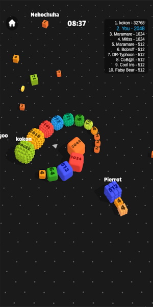 Schermata Snake Cube Arena: Merge 2048 1